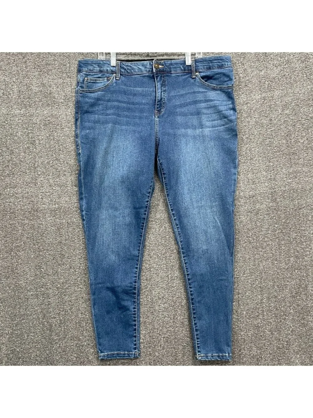 Lularoe Denim Skinny Jeans Womens 40 High Rise Magic Waistband Slimming Blue